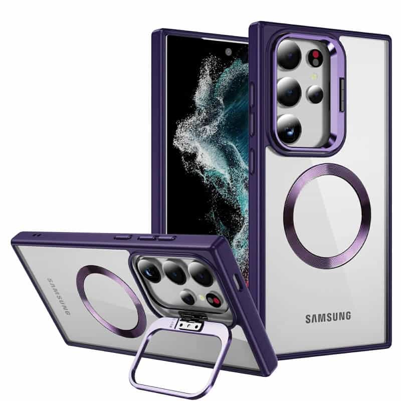 For Samsung Galaxy S25, S25+S25 Plus , S25 Ultra Camera Stand Magsafe case Shockproof Case Heavy Duty Protective Back Cover