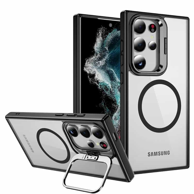 For Samsung Galaxy S25, S25+S25 Plus , S25 Ultra Camera Stand Magsafe case Shockproof Case Heavy Duty Protective Back Cover