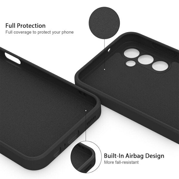 For Samsung Galaxy Silicone Silky Soft Touch Full Protective Anti Scratch Cover with Microfiber Lining Back Case