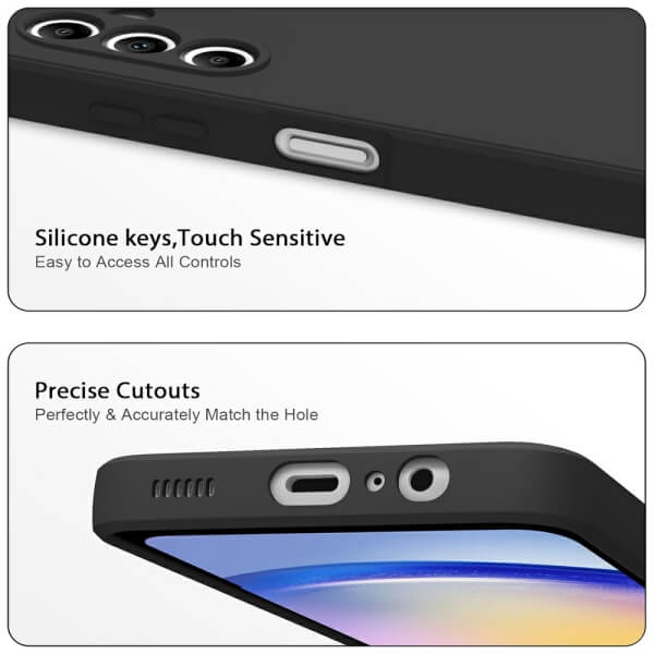 For Samsung Galaxy Silicone Silky Soft Touch Full Protective Anti Scratch Cover with Microfiber Lining Back Case