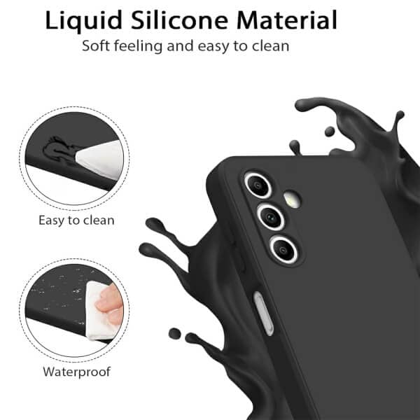 For Samsung Galaxy Silicone Silky Soft Touch Full Protective Anti Scratch Cover with Microfiber Lining Back Case