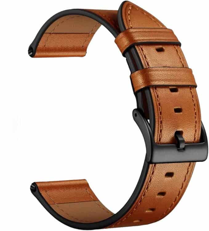 For Samsung Galaxy Watch 7 FE 6 5 4 3 Pro Active 2 Gear S2 Genuine Leather Strap Wristband