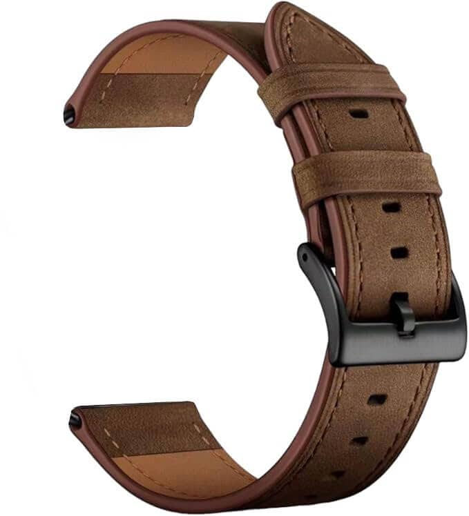 For Samsung Galaxy Watch 7 FE 6 5 4 3 Pro Active 2 Gear S2 Genuine Leather Strap Wristband