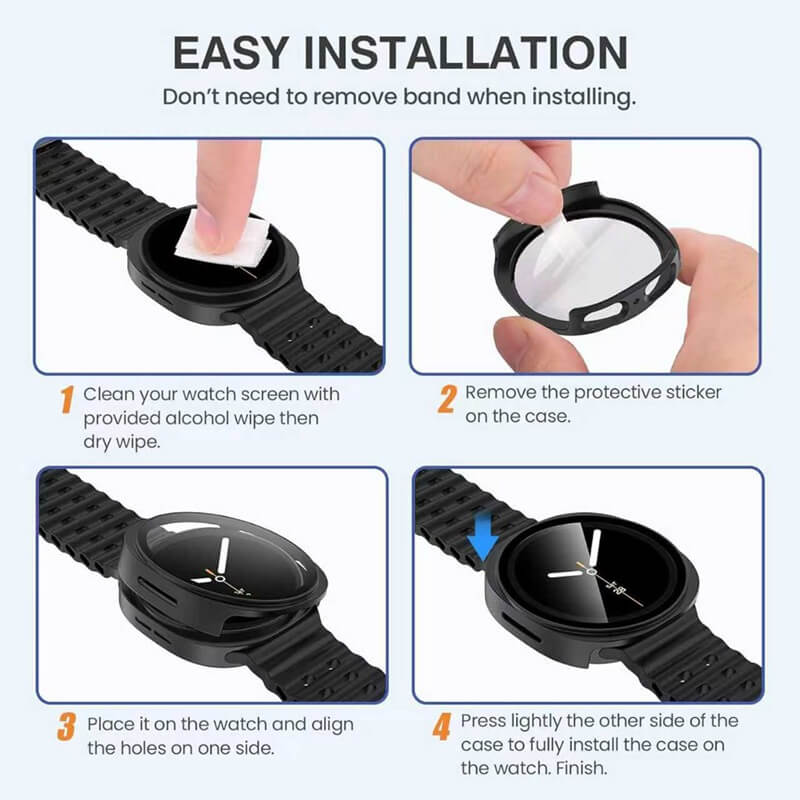 For Samsung Galaxy Watch 8 40 44mm Soft Gel Case Full Cover Protector