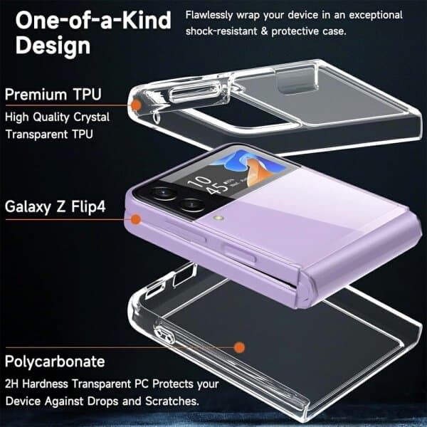 Samsung Galaxy Z Flip 4 5G Crystal Clear Gel Case Shockproof Tough Gel Clear Transparent Air Cushion Cover