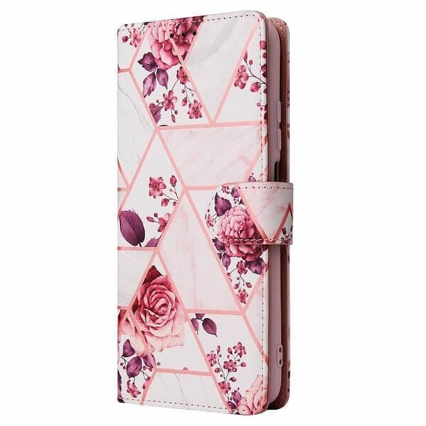 For iPhone 15 15 Pro 15 Pro Max 15 Plus Case Marble Pattern With Lanyard Flip Wallet Case Leather Card Slots Stand Cover