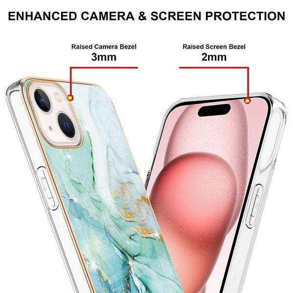 For iPhone 1515 Pro15 Pro Max 15 Plus Case Hard back Marble Pattern Slim Design Enhanced Camera and Screen Protection Girls and Women Cover