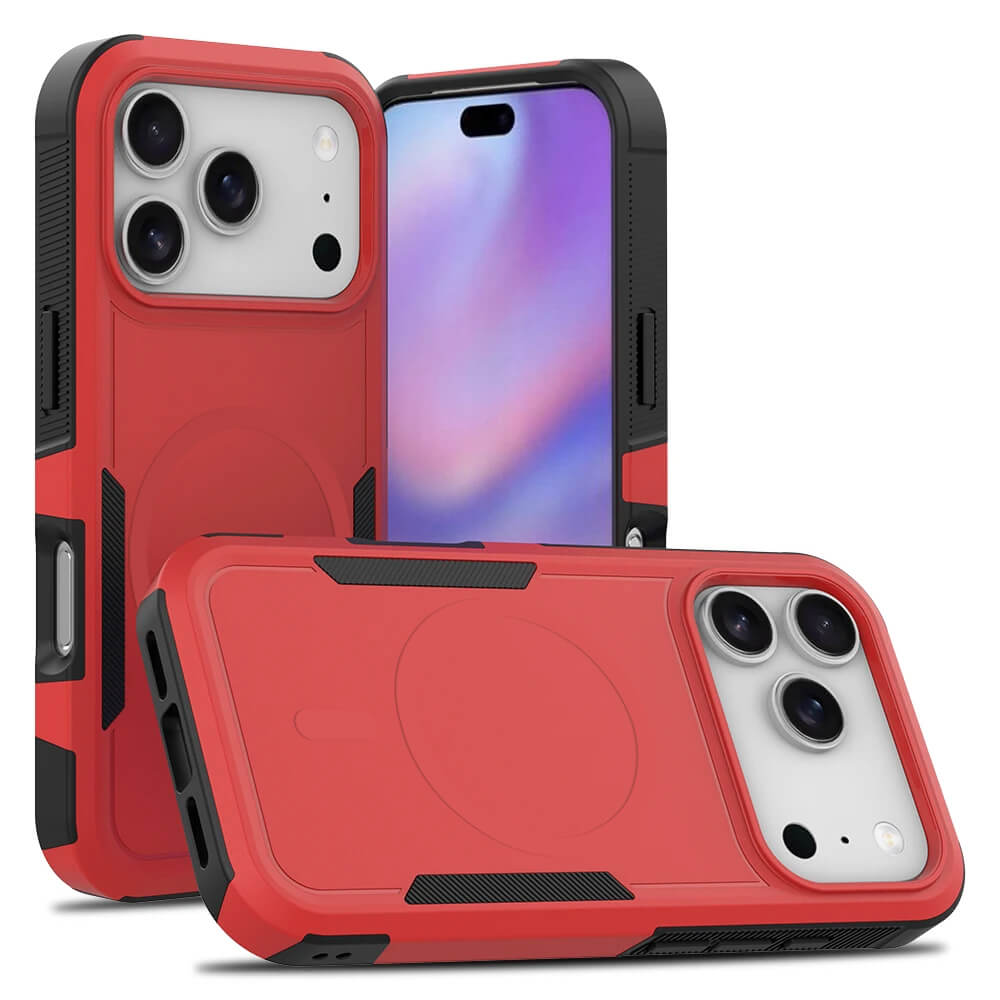 For iPhone 17/17Air/17Pro/15/15 Pro/15 Pro Max /15/17 Plus MagSafe Compatible 3in1 Case Hybrid Armor Heavy Duty Shockproof Cover