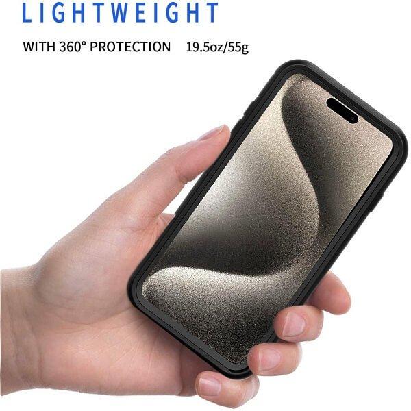 For iPhone 1515 Pro15 Pro Max 15 Plus Military Grade Full Body Shockproof Clear Heavy Duty Case Bumper Drop Protection Tough Cover