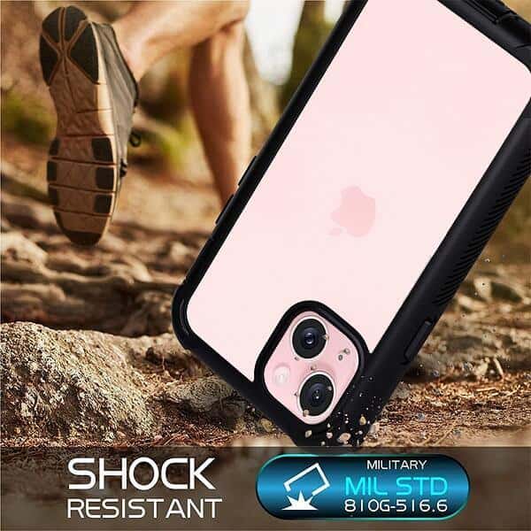 For iPhone 1515 Pro15 Pro Max 15 Plus Military Grade Full Body Shockproof Clear Heavy Duty Case Bumper Drop Protection Tough Cover