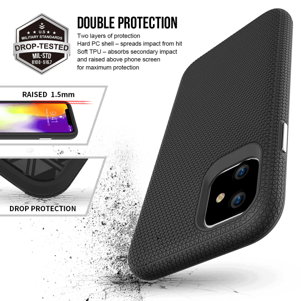 For iPhone Triangle Shockproof Case Heavy Duty Rugged Bumper Anti Knock Phone Back Cover