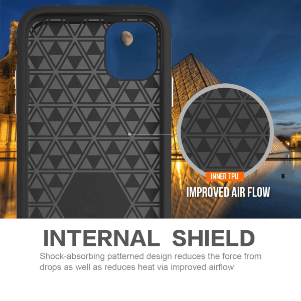 For iPhone Triangle Shockproof Case Heavy Duty Rugged Bumper Anti Knock Phone Back Cover