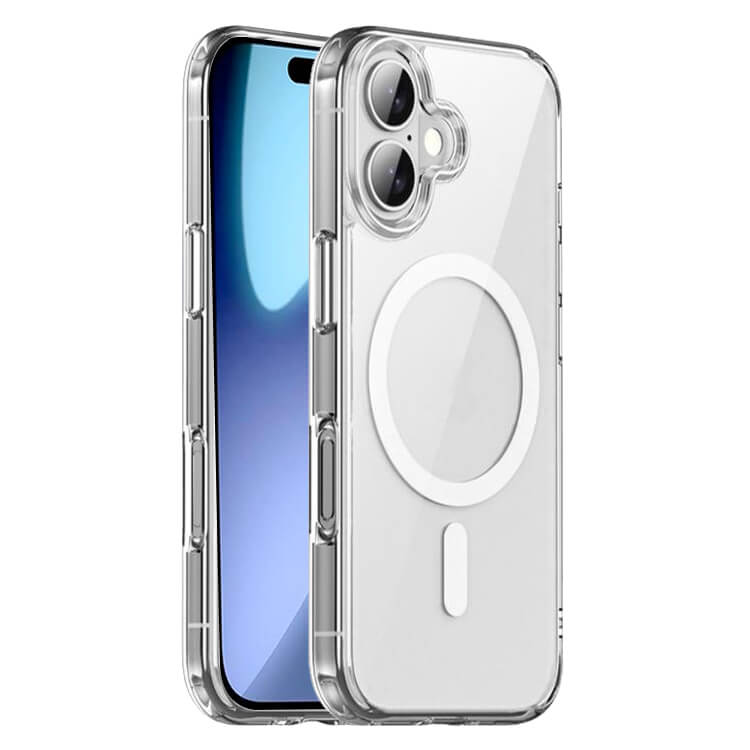 For Apple iPhone 15/16/17 Pro Max Plus Air MagSafe Magnetic Case with HaloLock Shockproof Protective Electroplating Clear Cover