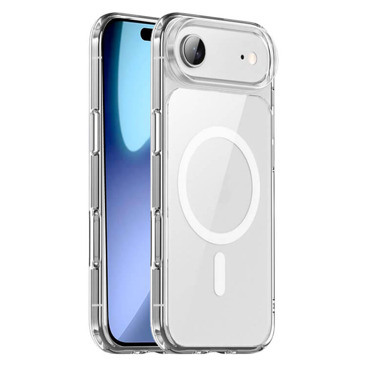 For Apple iPhone 15/16/17 Pro Max Plus Air MagSafe Magnetic Case with HaloLock Shockproof Protective Electroplating Clear Cover