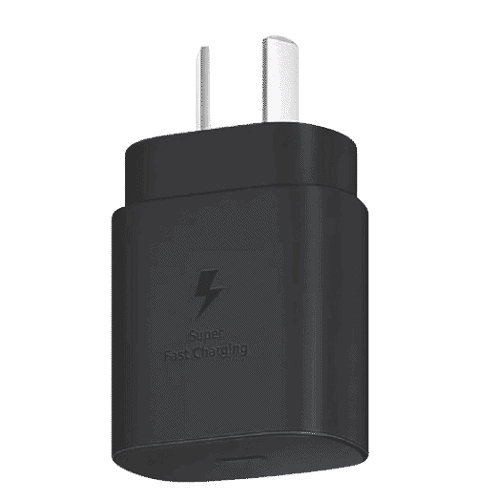 Genuine Official Samsung 25W EP-TA800NBEGAU Super Fast PD USB Type C Wall Charger Plug Adapter (Black)