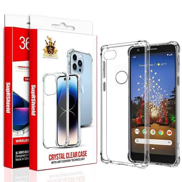 For Google Pixel Clear Case Shockproof Tough Gel Clear Transparent Air Cushion Cover (Transparent)