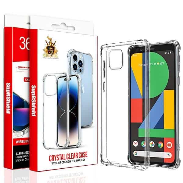 For Google Pixel Clear Case Shockproof Tough Gel Clear Transparent Air Cushion Cover (Transparent)