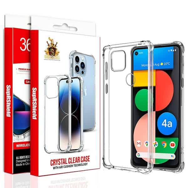 For Google Pixel Clear Case Shockproof Tough Gel Clear Transparent Air Cushion Cover (Transparent)