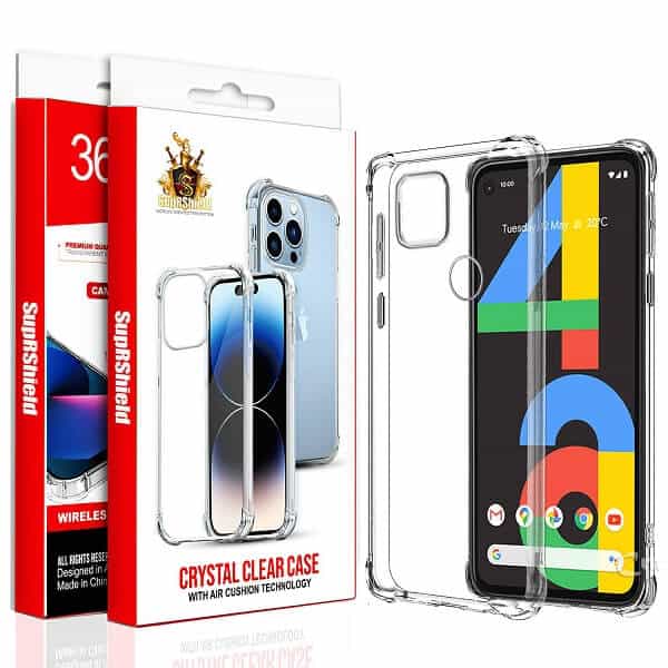 For Google Pixel Clear Case Shockproof Tough Gel Clear Transparent Air Cushion Cover (Transparent)