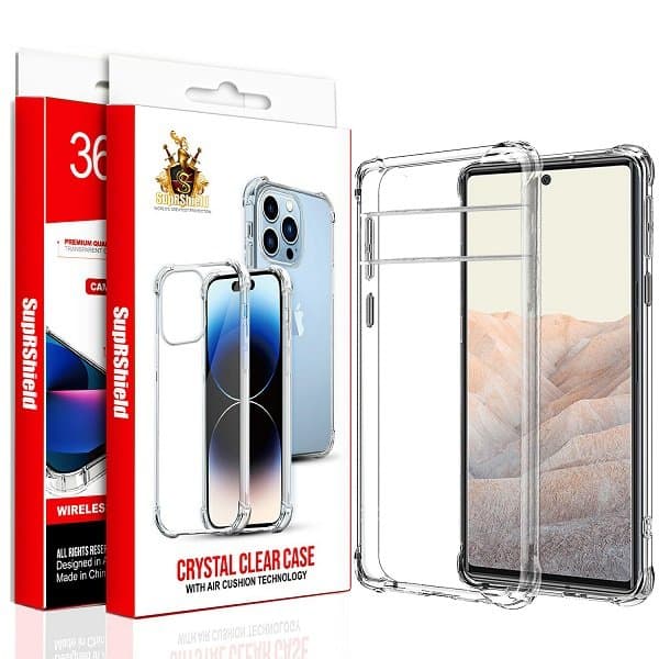 Google Pixel 6 Pro Crystal Clear Shockproof Anti Knock Air Cushion Heavy Duty Tough Gel Phone Back Case Cover