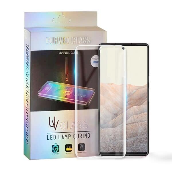 Google Pixel 6 Pro UV Liquid Gel Tempered Glass Screen Protector Film Guard (Clear)