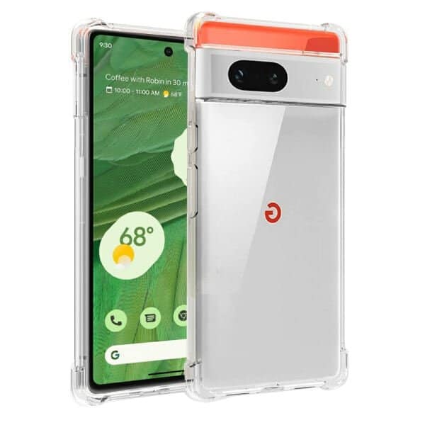 For Google Pixel Clear Case Shockproof Tough Gel Clear Transparent Air Cushion Cover (Transparent)