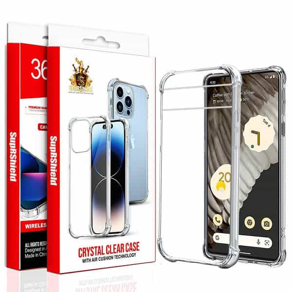 For Google Pixel Clear Case Shockproof Tough Gel Clear Transparent Air Cushion Cover (Transparent)