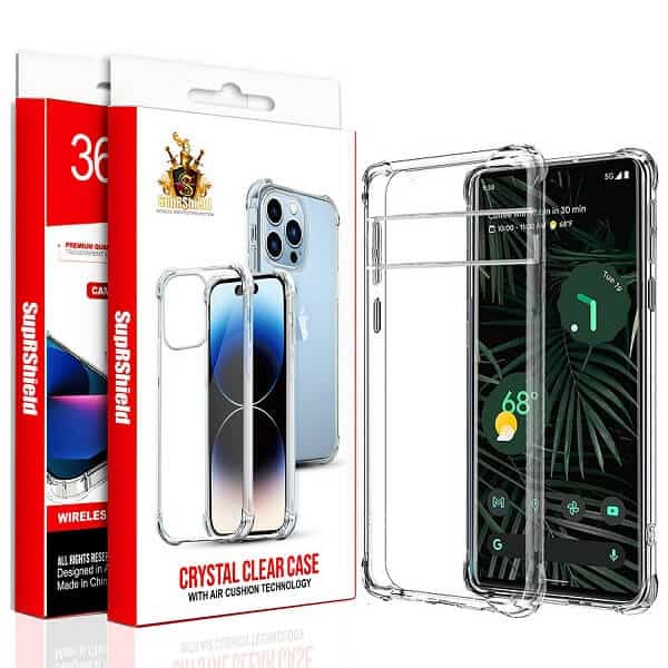 For Google Pixel Clear Case Shockproof Tough Gel Clear Transparent Air Cushion Cover (Transparent)