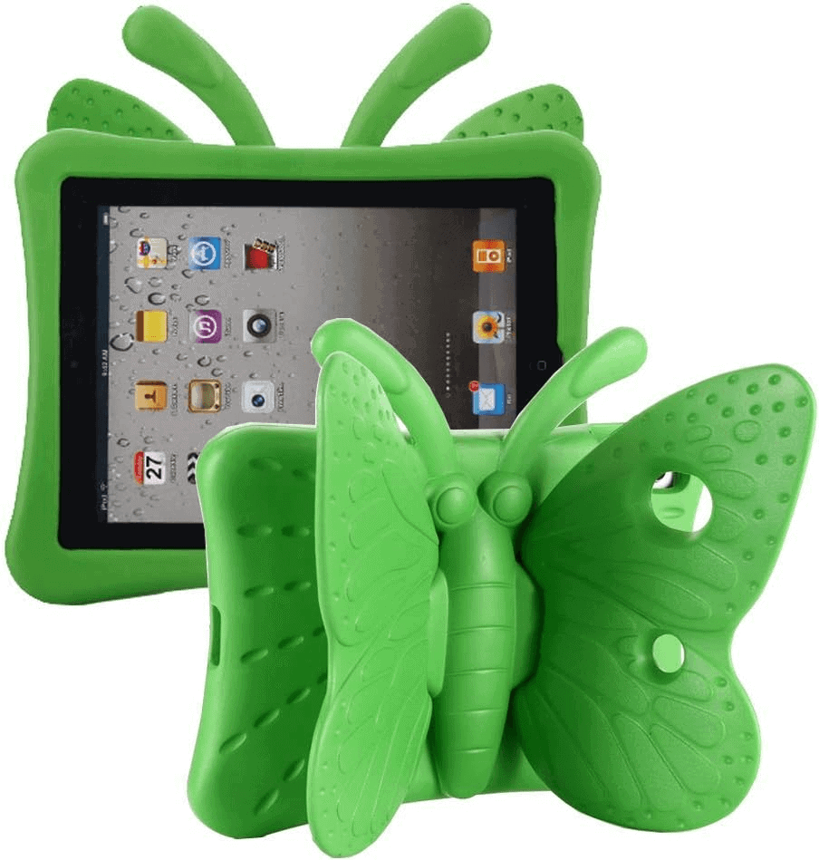 For Apple iPad Eva Butterfly Kids Friendly Stand Protective Shockproof Light Weight Heavy Duty Case Cover