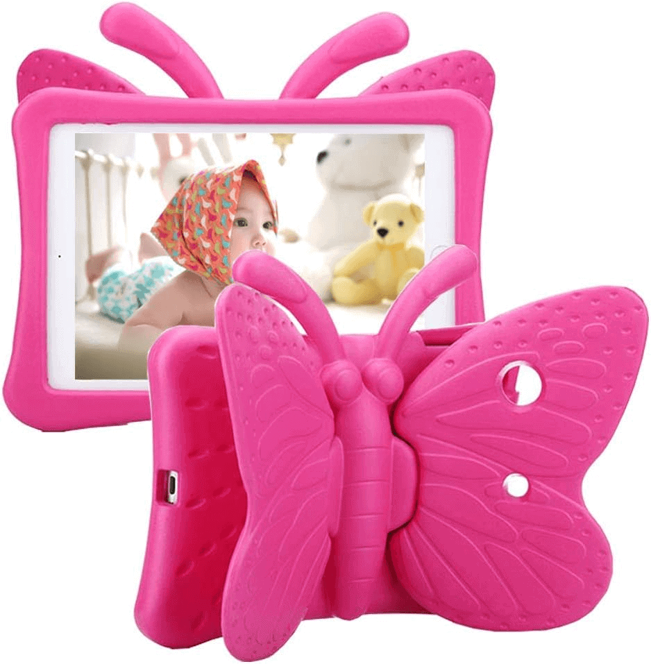 For Apple iPad Eva Butterfly Kids Friendly Stand Protective Shockproof Light Weight Heavy Duty Case Cover