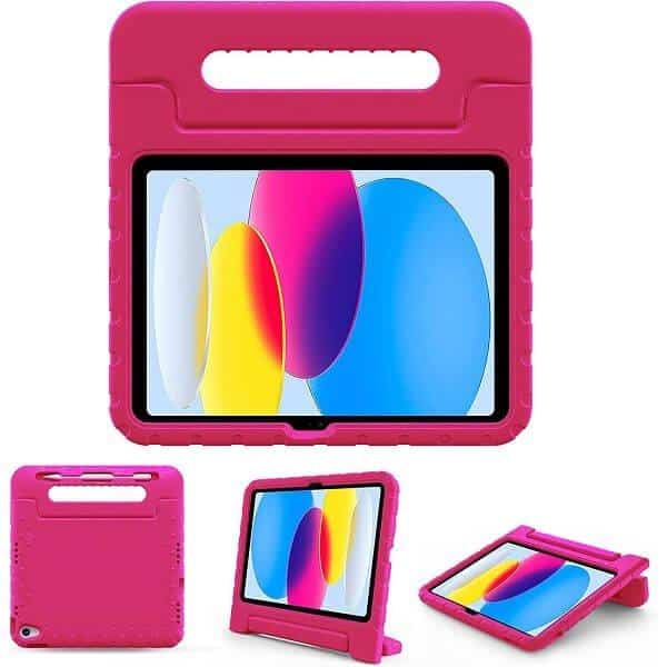 For All iPad Models Kids Friendly With Handle Eva Foam Briefcase Kickstand Shockproof Heavy Duty Protective Light Weight Kids Friendly Case Cover