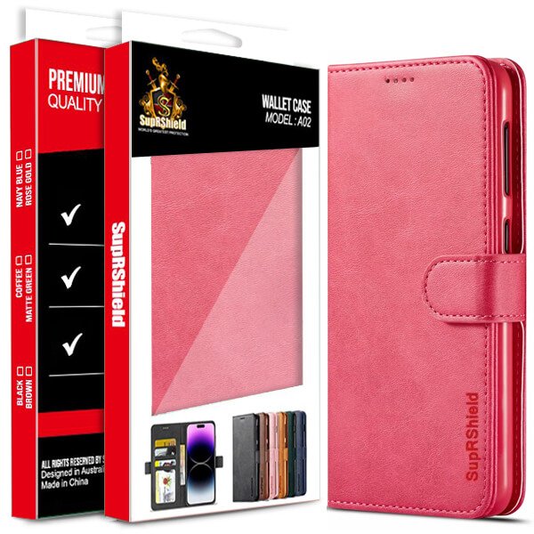 Hot Pink Wallet Leather Case