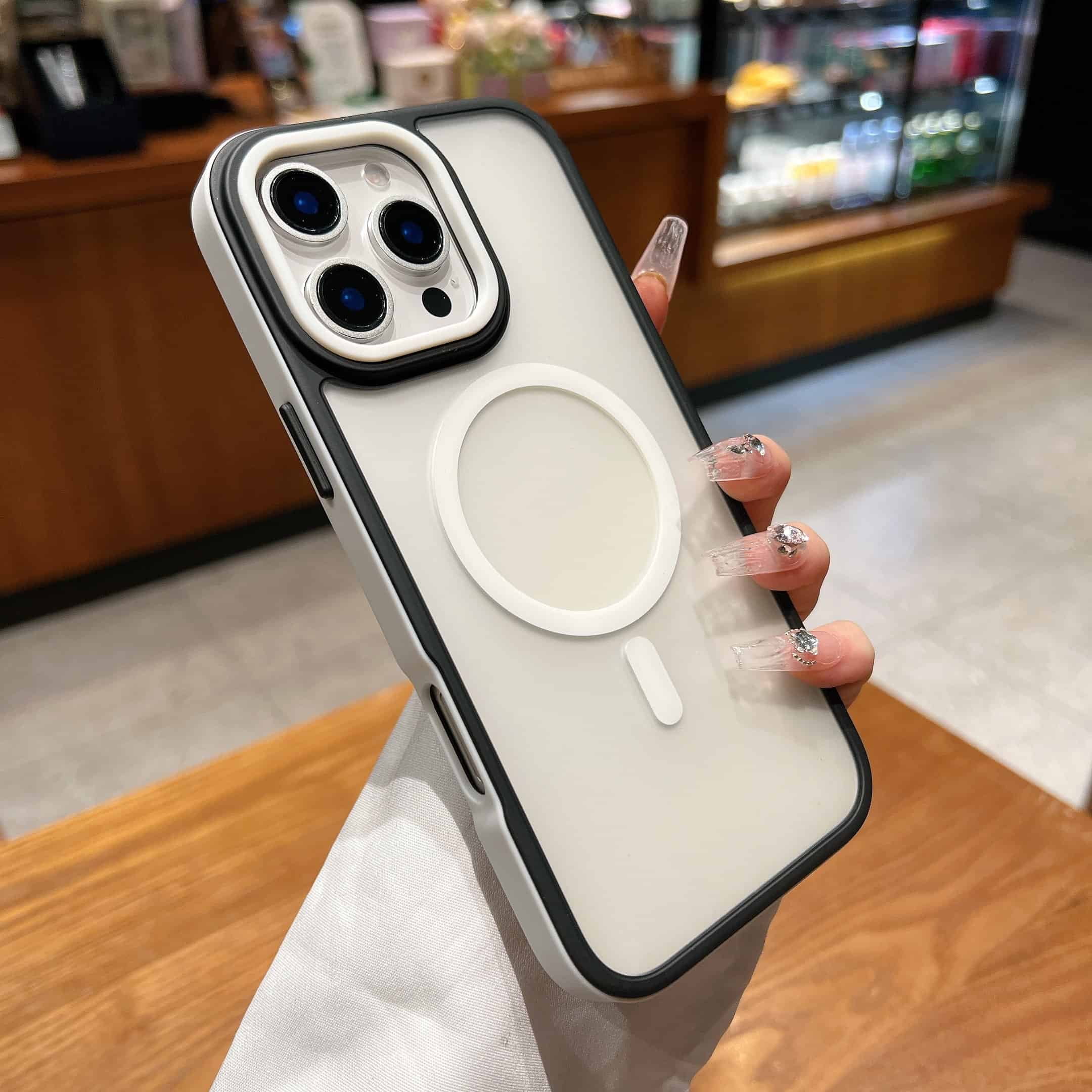 Blue For Apple iPhone Matte Acrylic Hard Clear MagSafe Magnetic Shockproof Case Cover