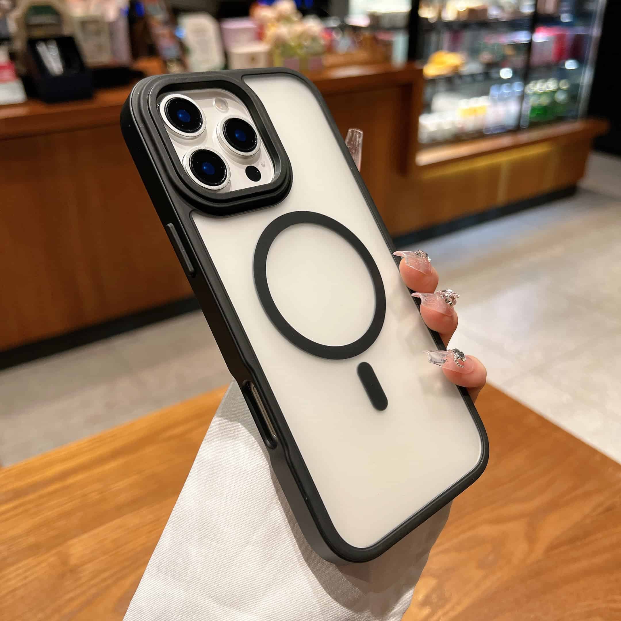 Blue For Apple iPhone Matte Acrylic Hard Clear MagSafe Magnetic Shockproof Case Cover