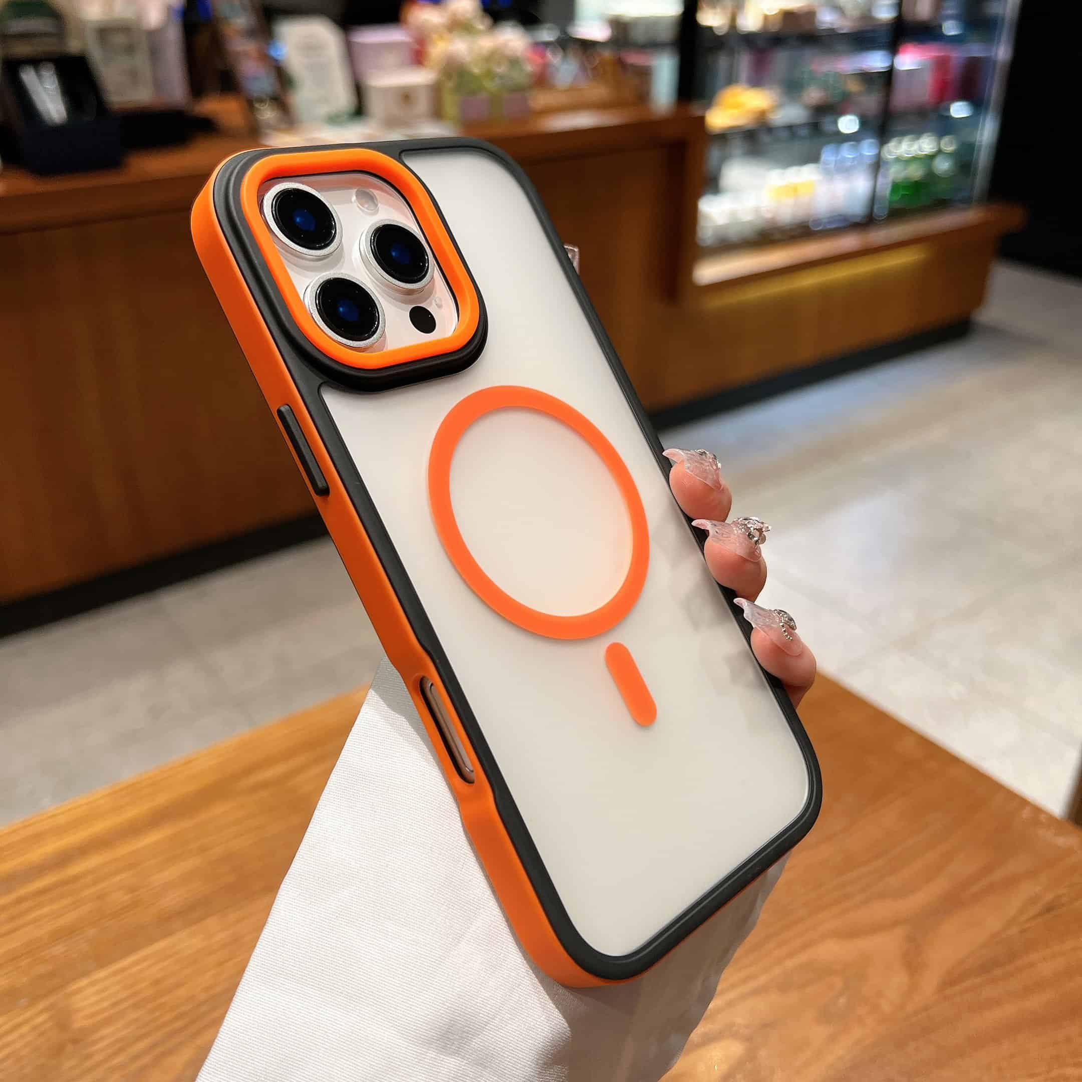 Blue For Apple iPhone Matte Acrylic Hard Clear MagSafe Magnetic Shockproof Case Cover