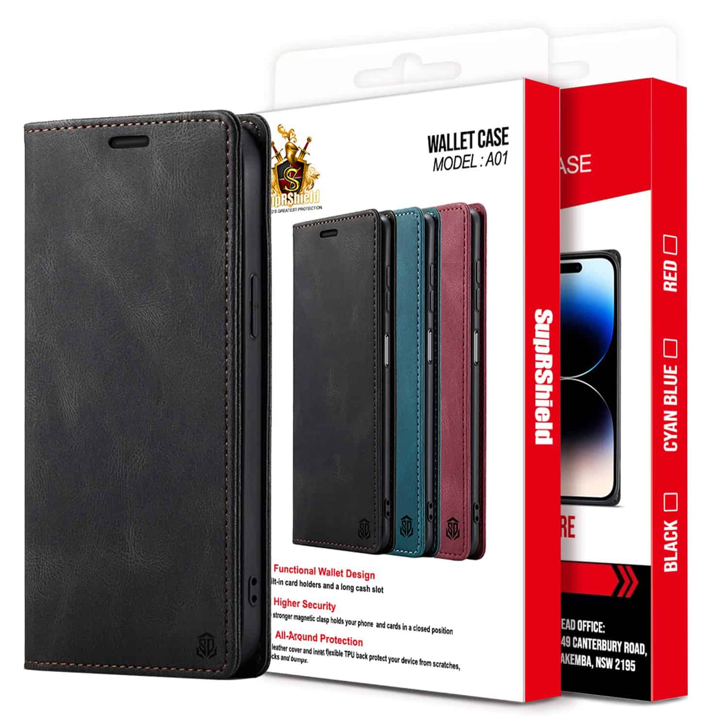 SupRShield Wallet Cover Cyan