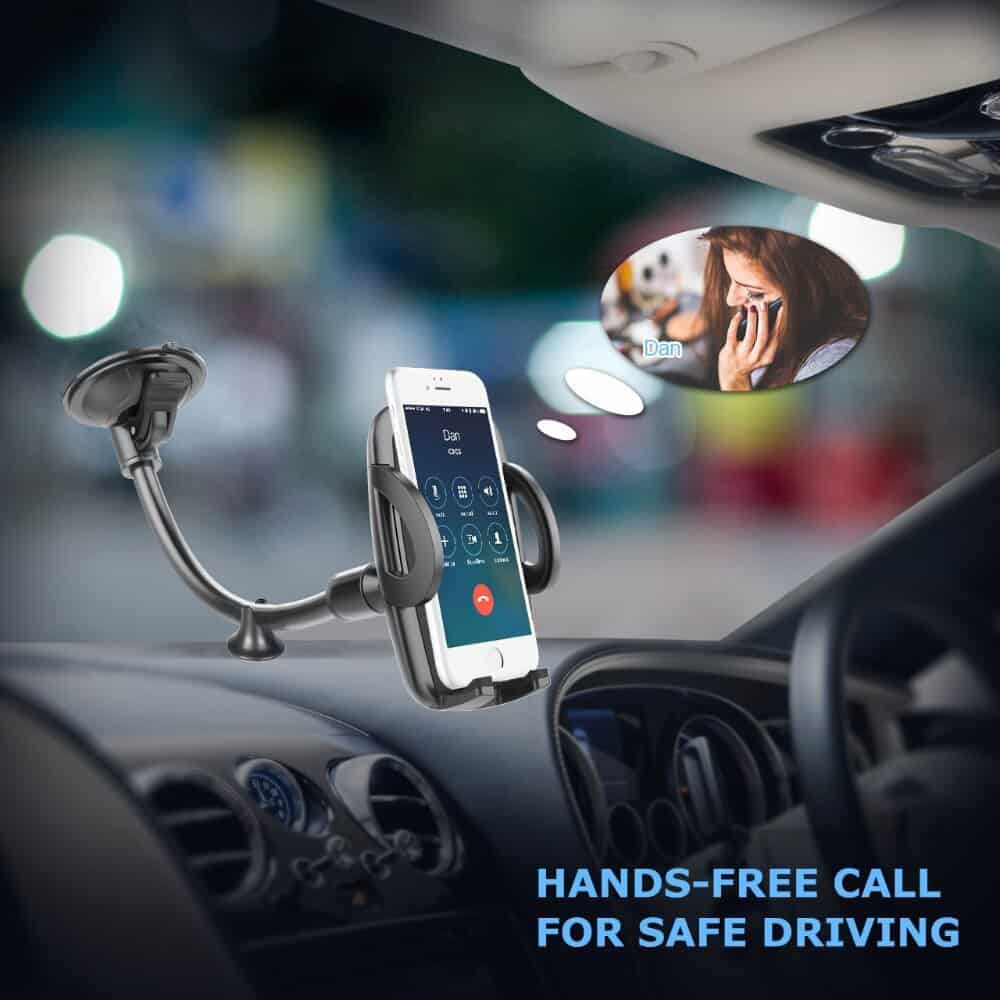 Windshield /Dashboard /Air vent Car Cell Mobile Phone Holder With Long Arm Mount for GPS iPhone Samsung Nokia Google Motorola Universal