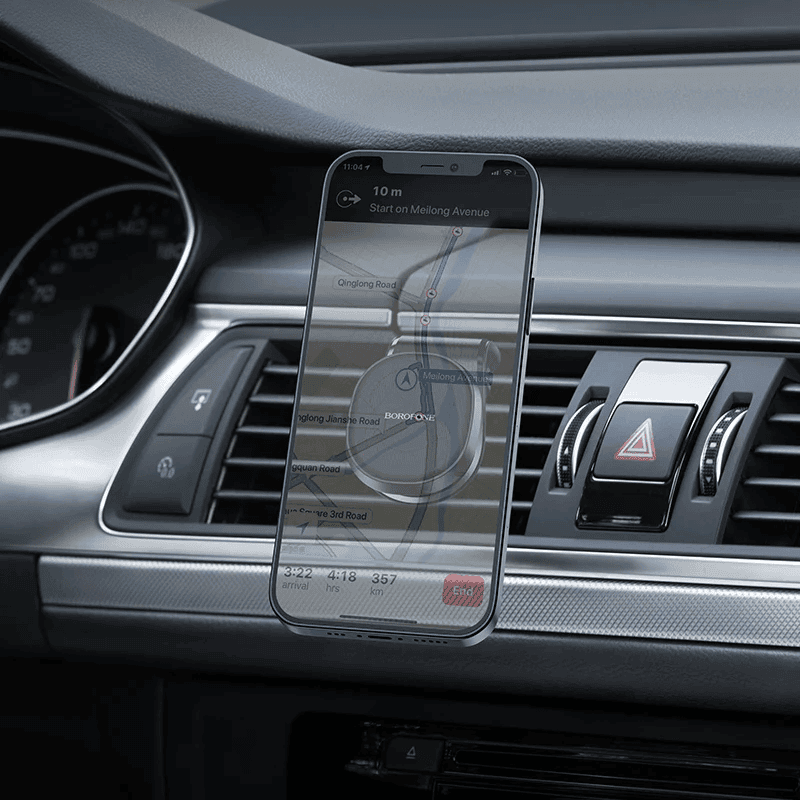 Borofone 360 Degree Rotating Metal Magnetic Air Vent Car Mobile Phone Mount Holder For GPS iPhone Samsung Nokia Oppo Google Moto