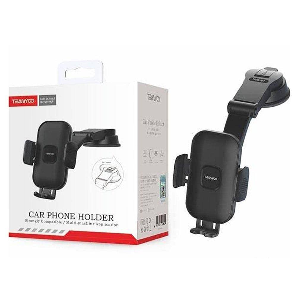 TRANYOO (T-Z18) Dashboard Strong Suction Cup Telescopic Arm Design Hands Free Car Phone Mount Holder