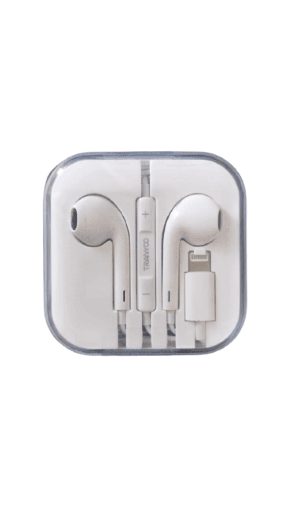 Tranyoo (T-R14) Lightning Wired Headphones Earphones Earbuds Headset For iPhone/iPad/iPod 14/13/12/11/XR/XS/X/8 (Built-in Microphone & Volume Control)