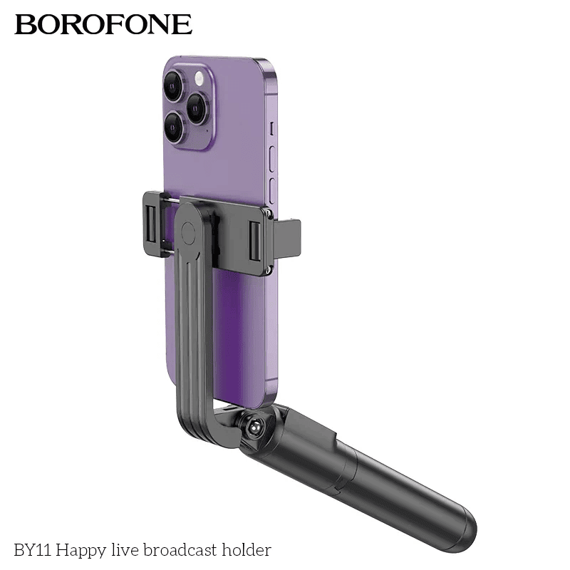 BOROFONE BY11 Bluetooth Remote Control Selfie Stick With Tripod Desktop Stand Self-Timer Portable Stretchable Holder Anti-Shake Stabilizer