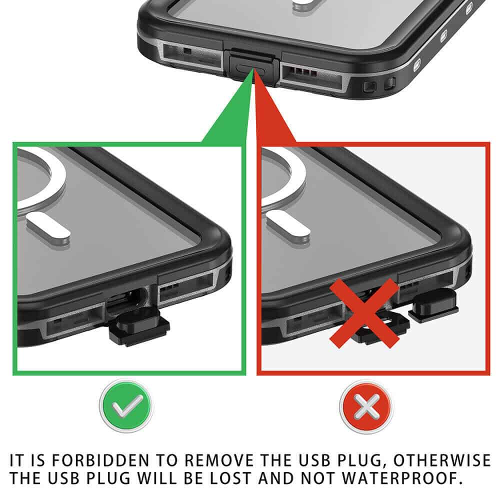 For Apple iPhone 15/15 Pro/15 Plus/15 Pro Max Redpepper MagSafe Waterproof Case Built-in Screen & Camera Lens Protector Heavy Duty Tough Armor Cover