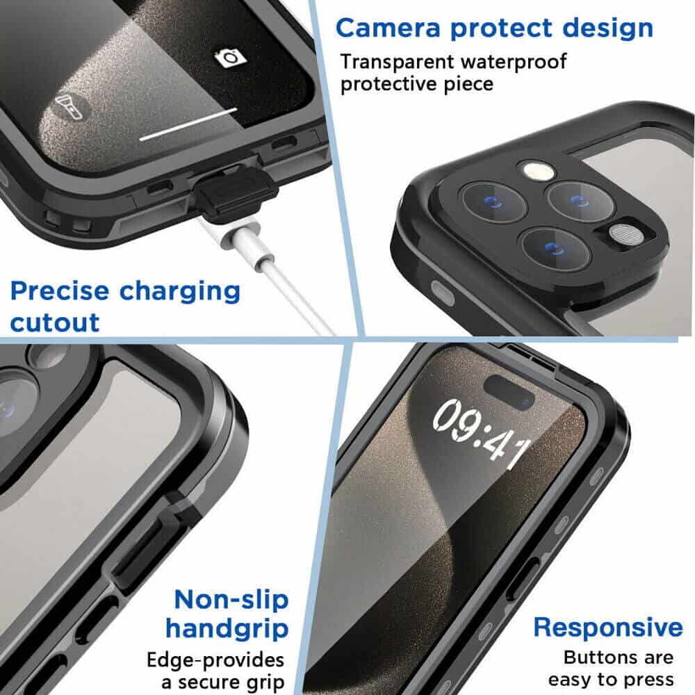 For Apple iPhone 15/15 Pro/15 Plus/15 Pro Max Redpepper MagSafe Waterproof Case Built-in Screen & Camera Lens Protector Heavy Duty Tough Armor Cover