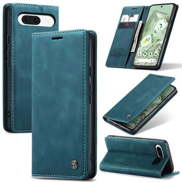 For Google Pixel Case RFID Blocking Retro Flip Premium Leather Card Holder Wallet Cover