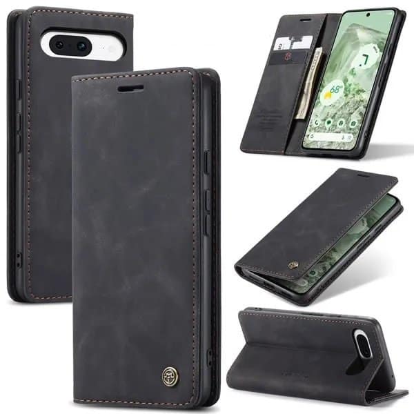 For Google Pixel Case RFID Blocking Retro Flip Premium Leather Card Holder Wallet Cover