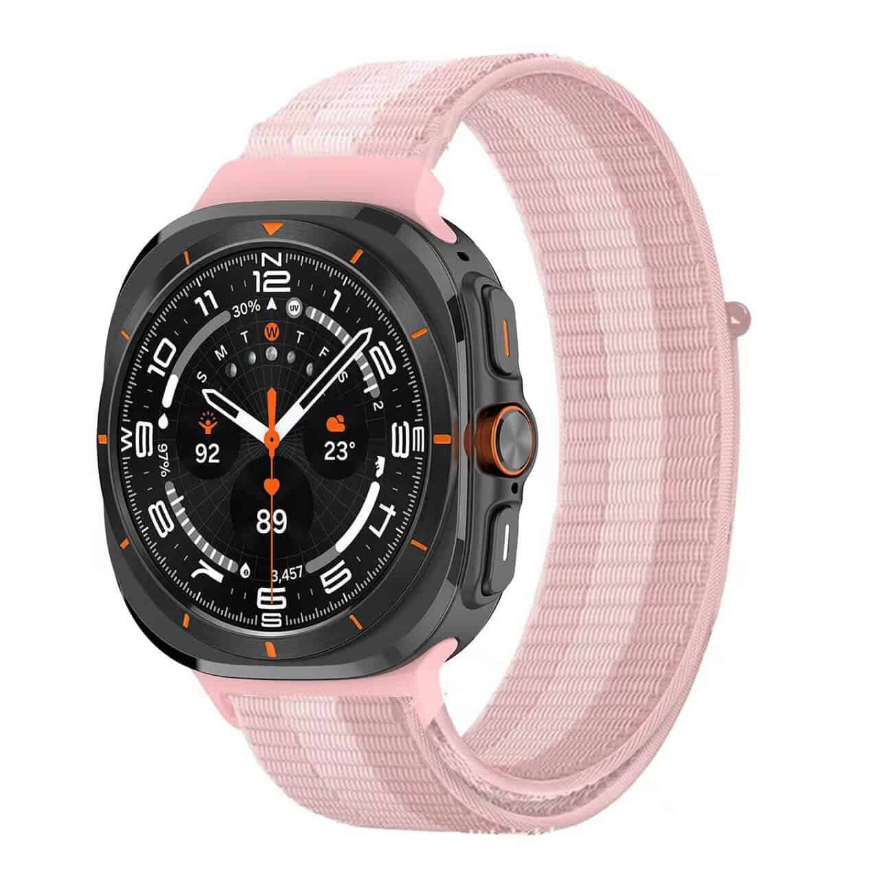 For Samsung Galaxy Watch 8 40MM 44MM / Ultra 47mm 2024 2025 Nylon Webbing Strap Watchband