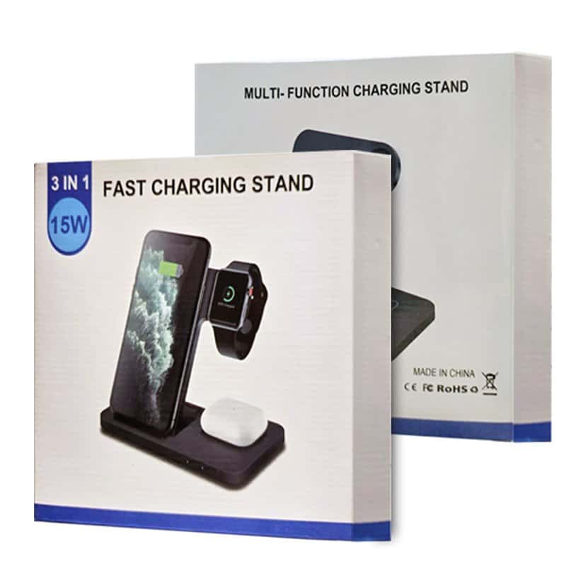 15W Qi 3in1 Fast Charging Wireless Charging Stand Dock Station For Apple iPhone /AirPods /Apple Smart Watch