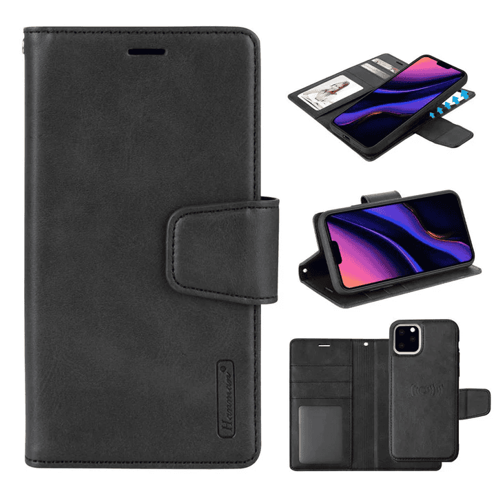 Genuine Hanman 2 in 1 Detachable Magnetic Flip Leather Wallet Cover Case For Apple iPhone 16 Series