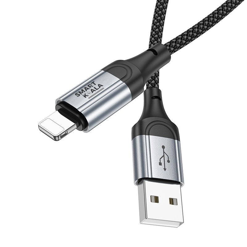 Smart Koala 2M USB A to Lightning 2.4A Fast Charging Charger Data Sync Cable Cord