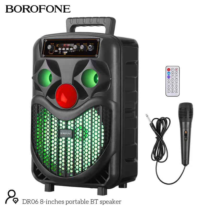 Borofone DR06 8 inch Portable Sports Wireless Bluetooth Speaker ( Black)